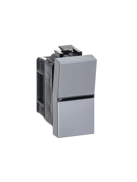 Купить ABB NIE Zenit Серебро Выключатель 1-клавишный 1 мод 2CLA210100N1301