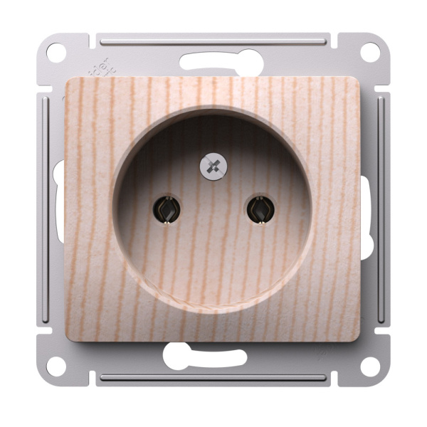 Systeme Electric Glossa Сосна Розетка без заземления, 16А, механизм