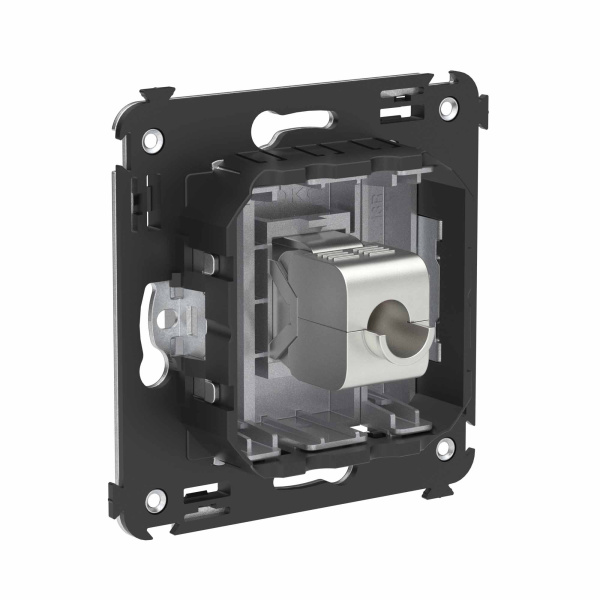 Купить DKC Компьютерная розетка RJ-45 без шторки в стену, кат.6 одинарная экранированная, "Avanti", "Закаленная сталь"