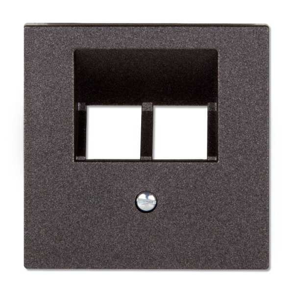 JUNG EcoProfi Антрацит Накладка 2-ой ТЛФ/комп розетки EP569-2BFPLUAAN