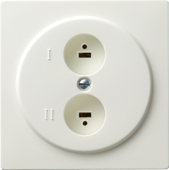 Gira S-Color Белый Розетка для стереофонического громкоговорителя 040240