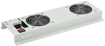 IEK ITK Вентиляторная панель с выключателем 2 модуля серая FM35-21M