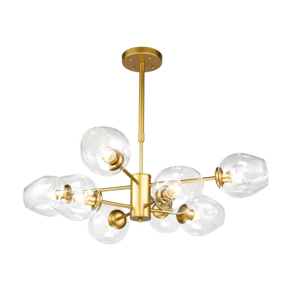 Favourite 2625-8P подвесная люстра Каркас золотого цвета, плафоны из прозрачного стекла