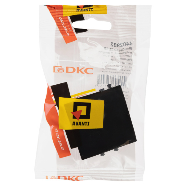 Купить DKC Вывод кабеля модульный "Avanti", "Черный квадрат", 2 модуля