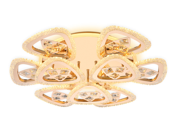 Купить Ambrella Потолочный светодиодный светильник с пультом FA2923 GD золото 138W 600*600*130 (ПДУ РАДИО 2.4)