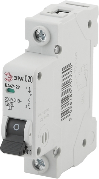 ЭРА NO-900-18 Pro (OZ) Автоматич. вык-ль ВА47-29 1P 63А 4,5кА х-ка C Б0041542