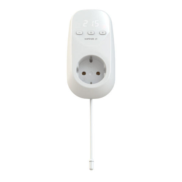 Купить Welrok pt 2m red Терморегулятор эл. для обогревателя 16 А, 3000 ВА, 0…30  °С