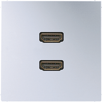 JUNG 2 x HDMI, алюминий MAAL1133