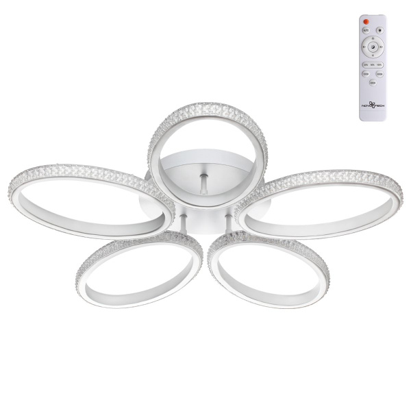 Novotech 358932 OVER NT22 белый Светильник накладной светодиодный диммируемый (пульт ДУ в комплекте) IP20 LED 3000~6000К 68W 220V CALM