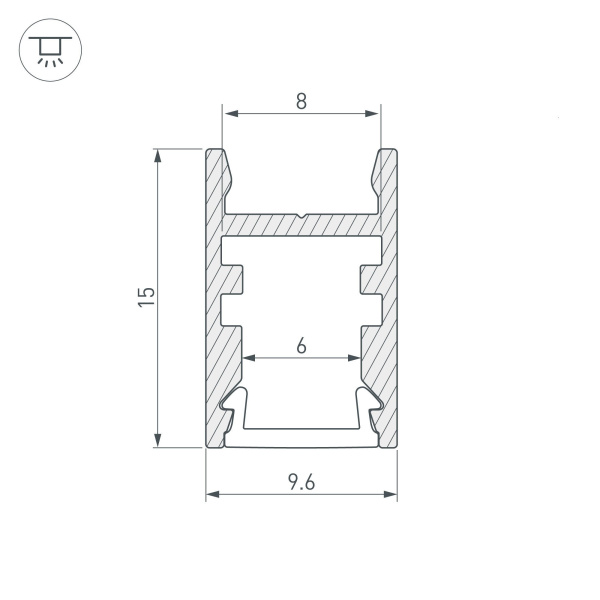 Купить Arlight Профиль с экраном ALU-SWISS-2000 ANOD+FROST (Алюминий) 015388