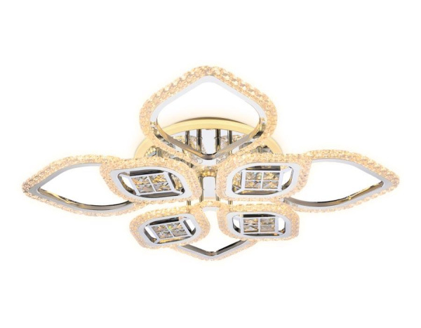 Купить Ambrella Потолочный светодиодный светильник с пультом FA283/4+4 CH хром 147W 750*750*120 (ПДУ РАДИО 2.4G)