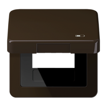 JUNG Рамка с подпружиненной крышкой для USB-механизмов, с центральной платой, коричневый CD590KLUSBBR