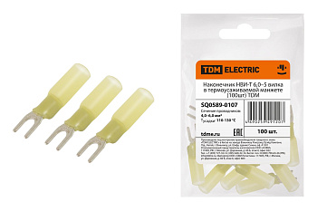 TDM Наконечник НВИ-Т 6,0–5 вилка в термоусаживаемой манжете (100шт) SQ0589-0107