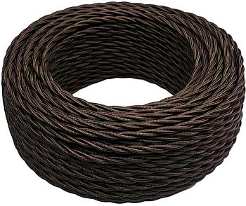 BIRONI Коричневый глянец Витой провод 3*0,75 10м B1-432-072-10