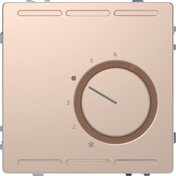 SE Merten D-Life Шампань Терморегулятор с центральной платой с переключателем конт.230В MTN5762-6051