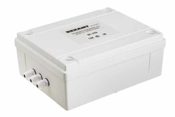 Блок питания резервированный 12В, 3А, под АКБ 7А/ ч, уличная установка DC-498 Rexant 34-0498