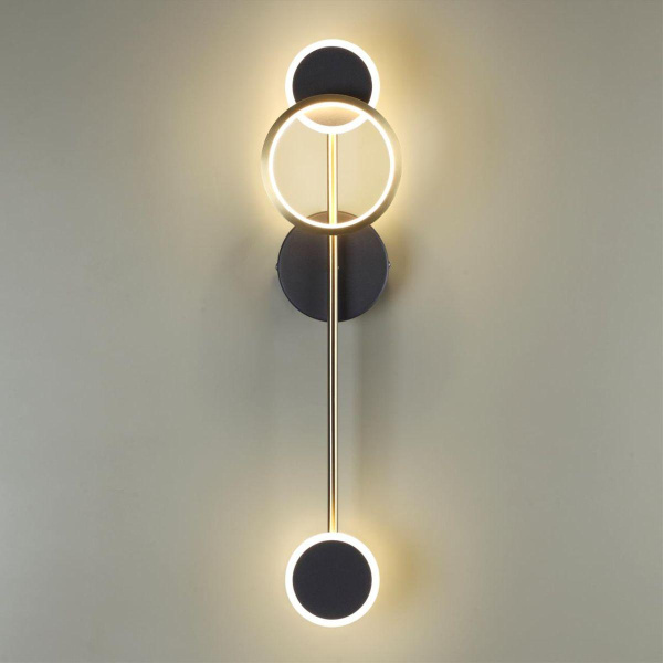 Купить Odeon Light 4321/16WL MIDCENT ODL22 123 металл/черный с бронзой Настенный светильник IP20 LED 12W 555Лм 3000K DENZEL