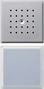 Gira TX-44 Алюминий Вызывная станция (аудио) для скрытого монтажа, на 1 абонента, белая подсветка 126065