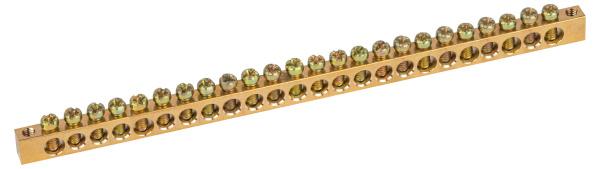 ЭРА Шина ЭРА NO-122-11 PEN земля-ноль 6х9мм 24/2 латунная с креплениями по краям