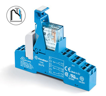 Finder Интерфейсный модуль (сборка 40.62.7.012.0000 + 99.02.9.024.99 + 95.P5SMA), электромеханическое реле; 2CO 10A; контакты AgNi; питание 12В DC (чу 48P870120050SMA