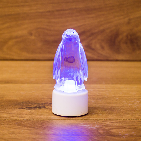 NEON-NIGHT Фигура светодиодная на подставке "Пингвин Кристалл", RGB 501-052