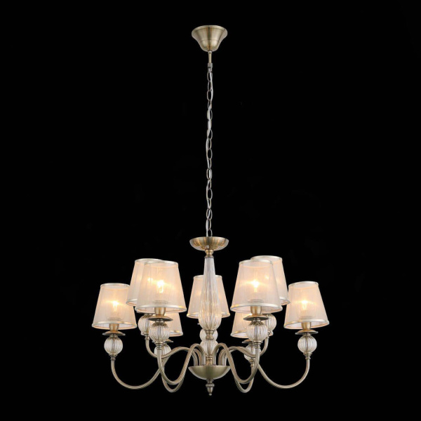 Купить Evoluce SL185.303.09 Люстра подвесная, потолочная Бронза, Прозрачный/Бежевый, Бронза E14 9*40W