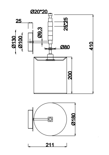 Купить Maytoni Бра Torony MOD066WL-01CH