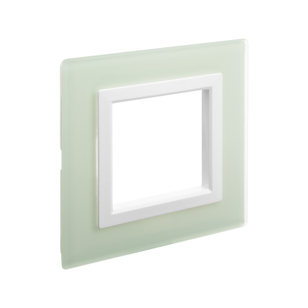 Купить DKC Рамка из натурального стекла, "Avanti", светло-зеленая, 1 пост (2 мод.)