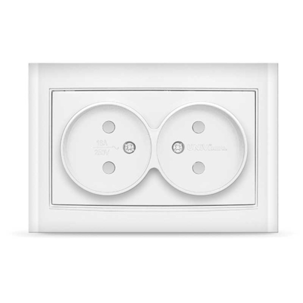 UNIVersal "Бриллиант" розетка Бел б/з з/ш . 7947595