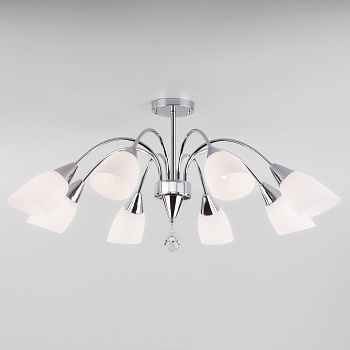 Потолочная люстра со стеклянными плафонами 30149/8 хром a043906
