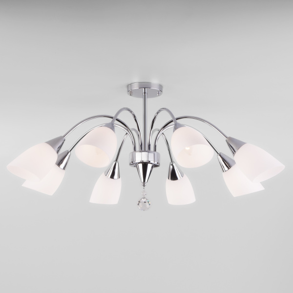 Потолочная люстра со стеклянными плафонами 30149/8 хром a043906