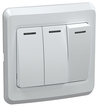 IEK VEGA ВС10-3-0-ВБ Выключатель 3 кл. 10А ВЕГА белый