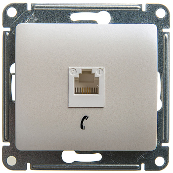 Systeme Electric Glossa Перламутр Розетка телефонная RJ11