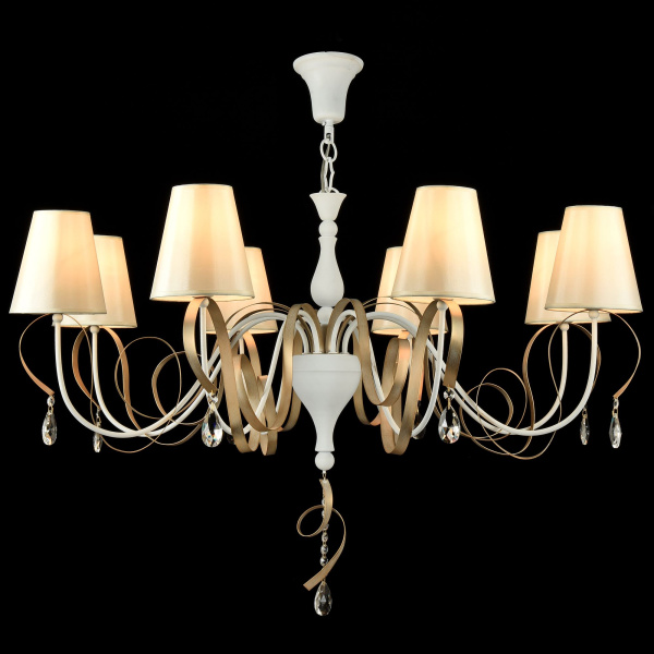 Maytoni Elegant Intreccio Белый с Золотом Люстра 8xE14 40W ARM010-08-W Купить Maytoni Elegant Intreccio Белый с Золотом Люстра 8xE14 40W ARM010-08-W