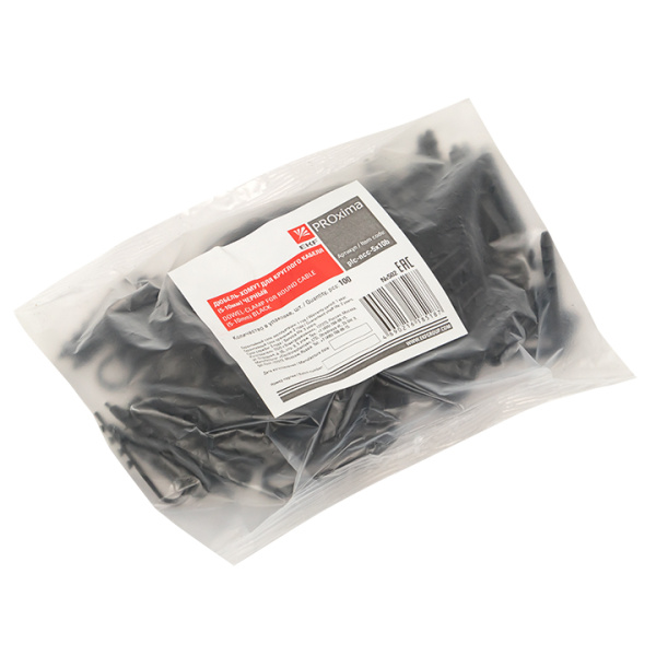 Купить EKF PROxima Дюбель-хомут для круглого кабеля (5-10мм) черный (100шт.)