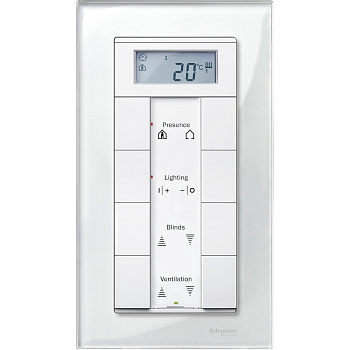 SE Merten SM M-Elegance Стекло Белое Рамка 2-ая без перегородки MTN404819