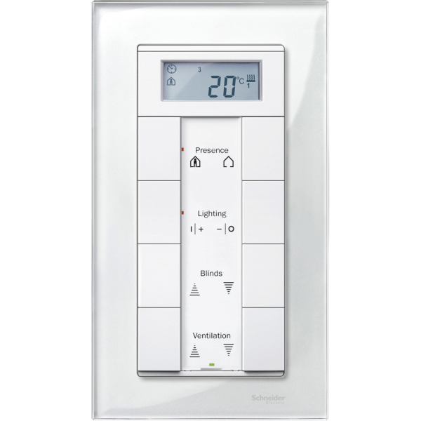 SE Merten SM M-Elegance Стекло Белое Рамка 2-ая без перегородки MTN404819