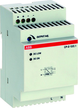 ABB CP-D Блок питания 12/2.1 (регулир. вых. напряж) вход 90-265В AC / 120-370В DC,выход 12В DC /2.1A 1SVR427043R1200 ABB CP-D Блок питания 12/2.1 (регулир. вых. напряж) вход 90-265В AC / 120-370В DC,выход 12В DC /2.1A 1SVR427043R1200
