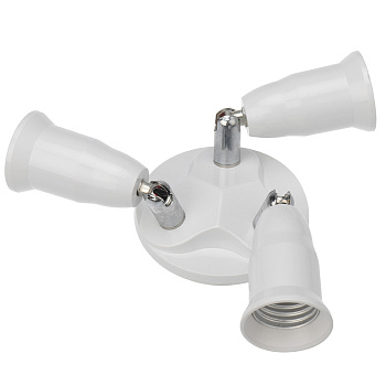 Разветвитель цокольный Е27-3хЕ27 белый Rexant 11-8863