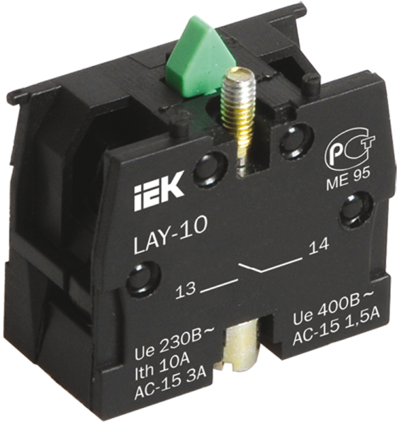 Купить IEK Контактный блок 1р для серии LAY5