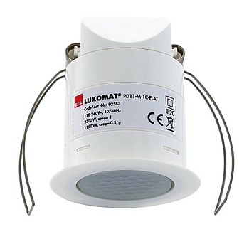 BEG Белый Датчик присутствия 360°, диаметр действия 9м., с плоской линзой, IP20 92583