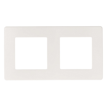 ЭРА Рамка для розеток и выключателей Серия 12 12-5102-01 на 2 поста, Сатин, белый
