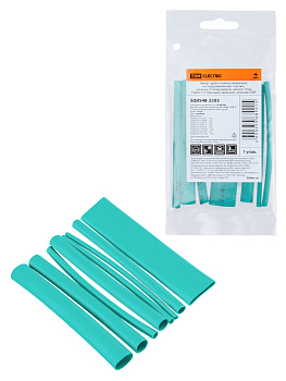 TDM Набор трубок термоусаживаемых, клеевых "Моноцвет-диапазон, зеленый" SQ0548-2303
