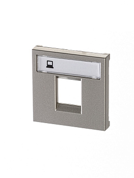 ABB NIE Zenit Шампань Накладка 1-я тел/комп розетки(для суп2017.2,2017.3,2018,2018.5,2018.6,2018.8 2CLA221810N1901