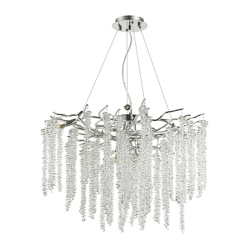 Odeon Light 5004/8 HALL ODL23 485 серебристый/прозрачный металл/хрусталь Люстра G9 8*40W BANCHE