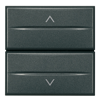 BT Axolute Антрацит Переключатель 2-х кнопочный 16А 1Р (1-0-2), 2 мод. HS4027/2