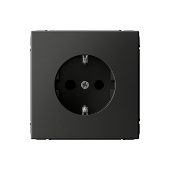 Systeme Electric ArtGallery Базальт Розетка с заземлением со шторками, 16А, механизм