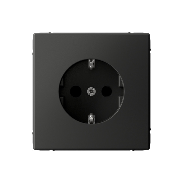 Systeme Electric ArtGallery Базальт Розетка с заземлением со шторками, 16А, механизм