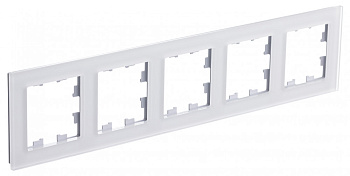 Systeme Electric AtlasDesign Nature Матовое стекло Белый Рамка 5-ая, универсальная