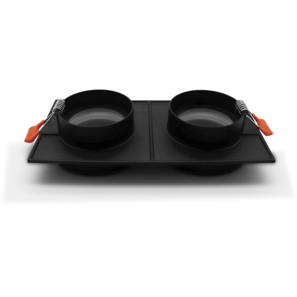 Купить Ambrella Встраиваемый точечный светильник TN319/2 SBK черный песок GU5.3 182*92*40